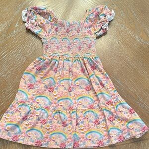 Cheeky Plum Pink Rainbow Floral Dress